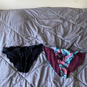 Two bathing suit bottoms
